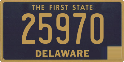DE license plate 25970