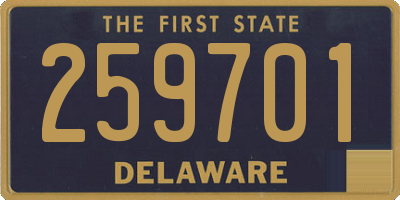 DE license plate 259701
