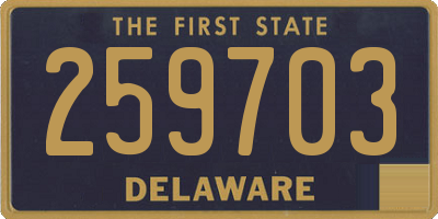 DE license plate 259703