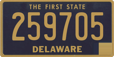 DE license plate 259705