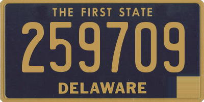 DE license plate 259709