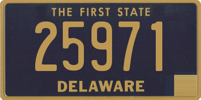 DE license plate 25971