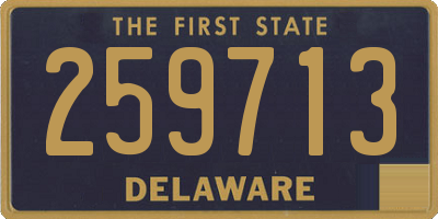 DE license plate 259713