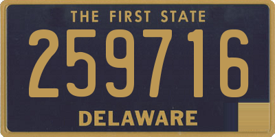 DE license plate 259716