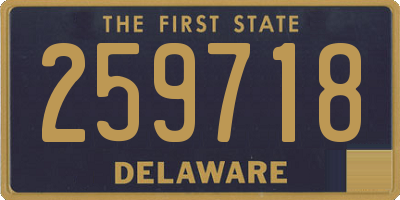DE license plate 259718