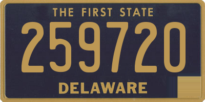 DE license plate 259720