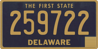 DE license plate 259722
