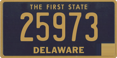 DE license plate 25973