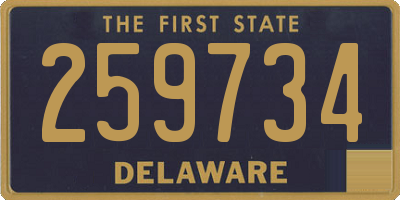 DE license plate 259734