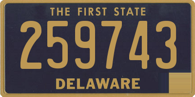 DE license plate 259743
