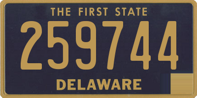 DE license plate 259744