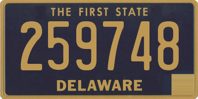 DE license plate 259748