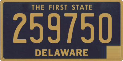DE license plate 259750
