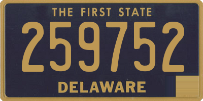 DE license plate 259752