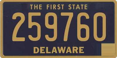DE license plate 259760