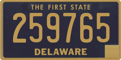DE license plate 259765