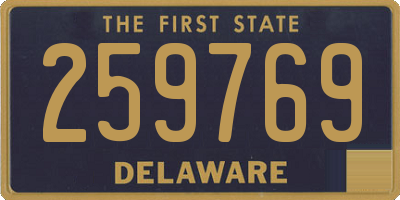 DE license plate 259769