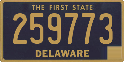DE license plate 259773