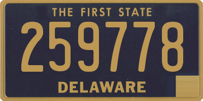 DE license plate 259778