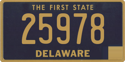 DE license plate 25978