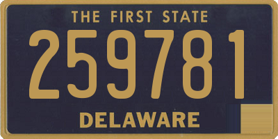 DE license plate 259781