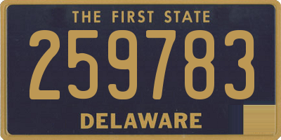 DE license plate 259783