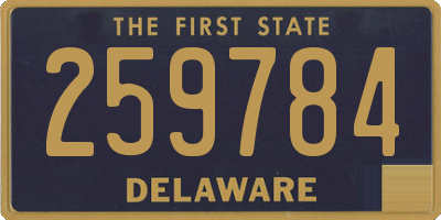 DE license plate 259784