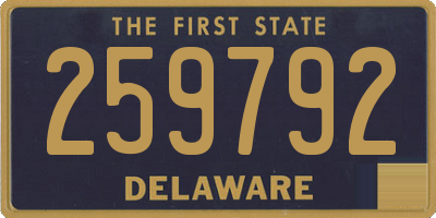 DE license plate 259792