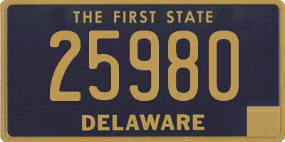 DE license plate 25980