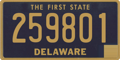 DE license plate 259801