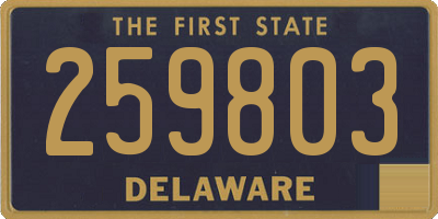 DE license plate 259803