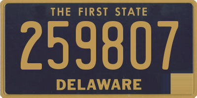 DE license plate 259807