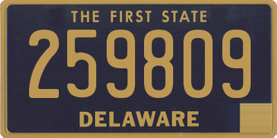 DE license plate 259809