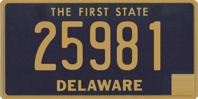 DE license plate 25981