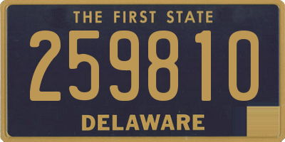 DE license plate 259810