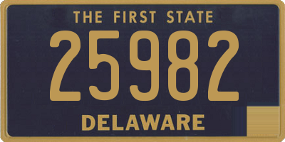 DE license plate 25982