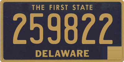 DE license plate 259822