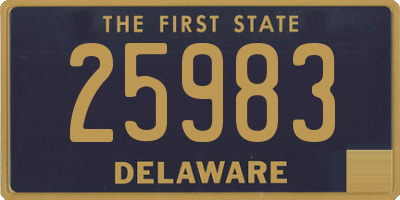 DE license plate 25983