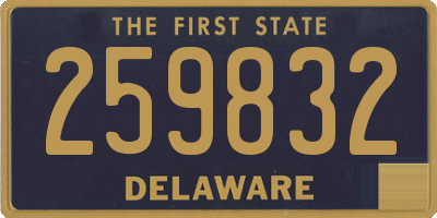 DE license plate 259832
