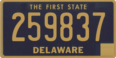 DE license plate 259837