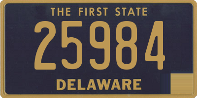 DE license plate 25984
