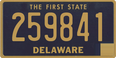 DE license plate 259841