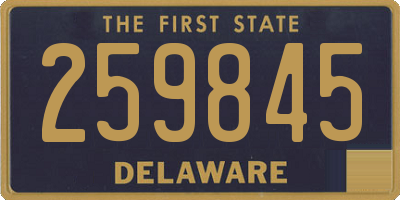 DE license plate 259845