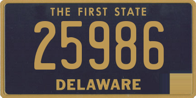 DE license plate 25986