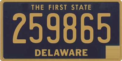 DE license plate 259865