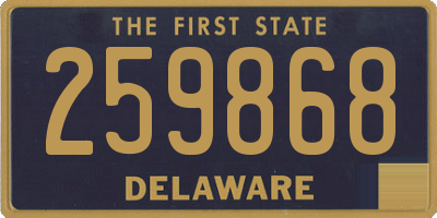 DE license plate 259868