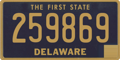 DE license plate 259869