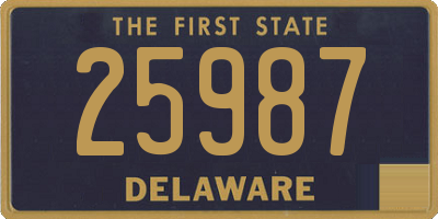 DE license plate 25987