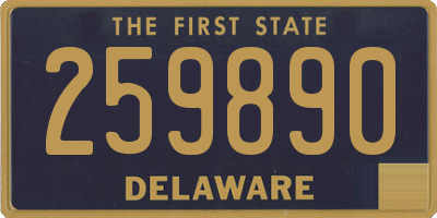 DE license plate 259890