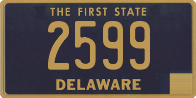 DE license plate 2599